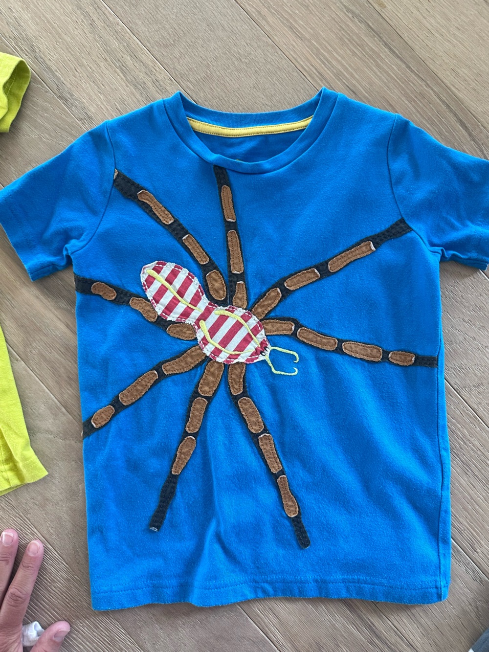 Boden Bright Blue Spider Applique Tee